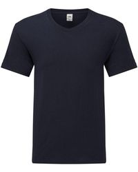 Fruit Of The Loom - Iconic 150 V Neck T-Shirt (Dark) Cotton - Lyst
