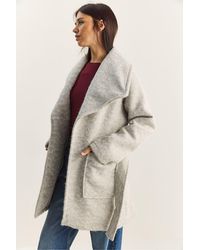 Bianco Lucci - Textured Midi Coat - Lyst