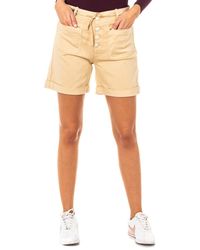La Martina - Korte Broek Met Gezoomde Onderkant En Riemlussen Lwb001 - Lyst