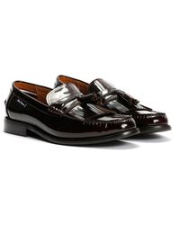 Ben Sherman - Buster Leather Men's Burgundy Loafers - Uk 7 - Lyst