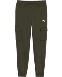 PUMA - Katoenen Joggingbroek Met Logo Voor - Lyst