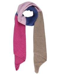 Pieces - Multikleurige Geribbelde Breisjaal - Lyst