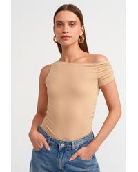 Dilvin - Off-Shoulder Slim-Fit Knit Blouse - Lyst