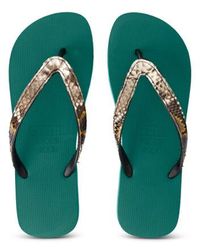 Uzurii - Python Taupe Bosgroen - Lyst