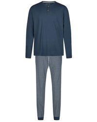 Phil & Co. Berlin - Winter Pyjama Set Lang Donker Gestreept - Lyst