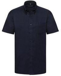 Russell - Collection Short Sleeve Easy Care Oxford Shirt (Bright) - Lyst