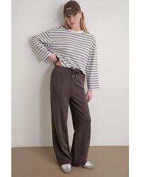 MixRay - High Waist Pull On Straight Leg Pants With Pockets - Lyst