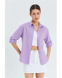 MixRay - Long Sleeve Button-Up Shirt With Pocket - Lyst