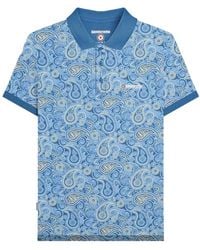 Lambretta - Ss25 Paisley Branded Polo Shirt (Dark/Wood Ash) - Lyst