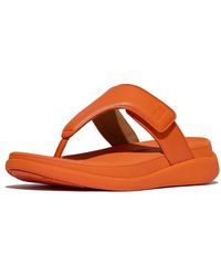 Fitflop - F-Mode Go Adjustable Flatform Toe-Post Sandals - Lyst