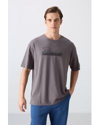 TOMMY LIFE - Oversized Printed Cotton-Blend T-Shirt - Lyst