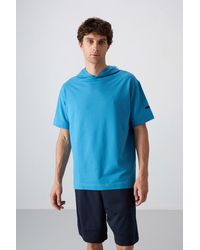 TOMMY LIFE - Oversized Hooded Short-Sleeve T-Shirt - Lyst