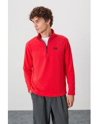 TOMMY LIFE - Plush Half-Zip Sweatshirt - Lyst