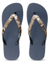 Uzurii - Python Taupe Marineblauw - Lyst