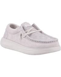 HEYDUDE - Wendy Comf Suede Lilac Moccasins Shoes - Lyst