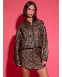 Studio Amaya - Victoria Bomber Jasje Goud - Lyst