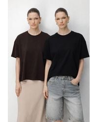 MixRay - Oversized Ribbed Crew Neck Two-Piece T-Shirt Set - Lyst