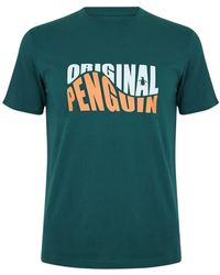 Original Penguin - T-Shirt Met Ronde Hals En Originele Opdruk (Bug Juni) - Lyst