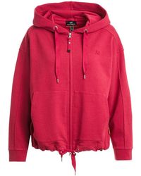 Parajumpers - May Cerise Oversized Zip-Up Hoodie Cotton - Lyst