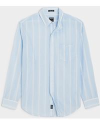 Todd Synder X Champion - Classic Fit Summerweight Favorite Shirt In Sky Awning Stripe - Lyst