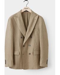 Todd Synder X Champion - Tan Houndstooth Double-breasted Sport Coat - Lyst