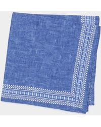 Todd Synder X Champion - Tile Border Pocket Square In Blue - Lyst