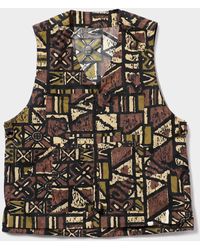 Beams Plus - Beams+ Adventure Vest Batik Print Nylon - Lyst