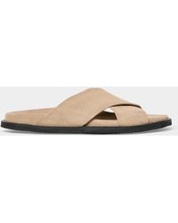Todd Snyder Nomad Suede Double Strap Sandal in Brown for Men  display picture 3