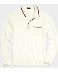 Todd Synder X Champion - Long-sleeve Merino Tipped Polo - Lyst