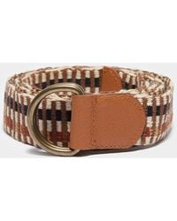 Guanabana Leather-trimmed Belt - Brown