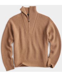 Todd Synder X Champion - Luxe Cashmere Zip Mock Neck - Lyst