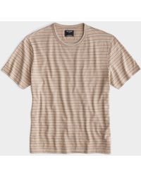 Todd Synder X Champion - Striped Linen-cotton Tee - Lyst