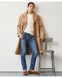 Todd Synder X Champion - Italian Wool Double Breasted Officer Topcoat In Camel - Lyst