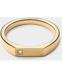Miansai - Thin Geo Ring Diamond Ring In Gold - Lyst