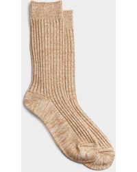 RoToTo - Organic Daily 3 Pack Ribbed Crew Sock - Lyst