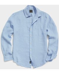 Todd Synder X Champion - Irish Sea Soft Linen Point Collar Long Sleeve Shirt - Lyst