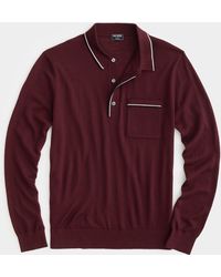 Todd Synder X Champion - Long-sleeve Merino Tipped Polo - Lyst