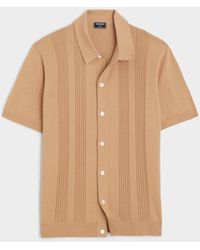 Todd Synder X Champion - Silk Cotton Ribbed Full Placket Polo - Lyst