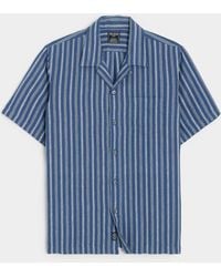 Todd Synder X Champion - Multi Stripe Linen Short Sleeve Camp Collar Shirt - Lyst