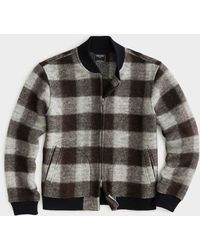 Todd Synder X Champion - Brushed Buffalo Check Zip Bomber Jacket - Lyst