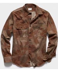 Todd Synder X Champion Italian Two Pocket Utility Long Sleeve Shirt - Brown