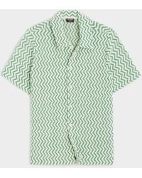 Todd Synder X Champion - Zigzag Open-knit Cabana Polo Shirt - Lyst
