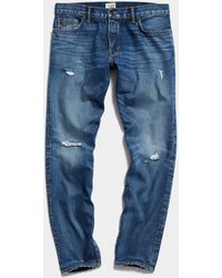 Todd Synder X Champion Slim Fit Made In Usa Destroyed Selvedge Jean - Blue