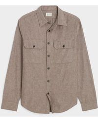 Todd Synder X Champion - Chambray Two Pocket Utility Shirt In Dark Brown - Lyst
