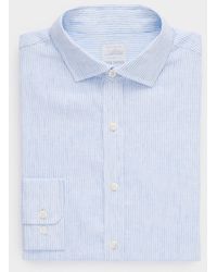 Todd Synder X Champion - Pinstripe Linen Spread Collar Dress Shirt - Lyst