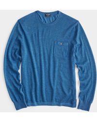 Todd Synder X Champion - Cashmere Pocket Tee In Blueprint - Lyst