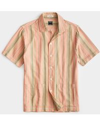 Todd Synder X Champion - Pink Stripe Short Sleeve Leisure Shirt - Lyst