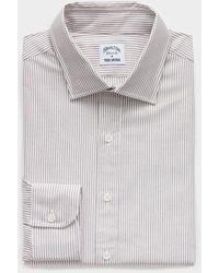 Hamilton - + Todd Snyder Brown Stripe Oxford Dress Shirt - Lyst
