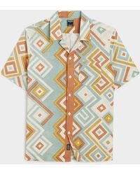 Todd Synder X Champion - Zigzag Linen Camp Collar Shirt - Lyst