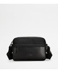 Tod's - Camera Bag Aus Stoff Und Leder Mini - Lyst